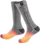PROSmart Heated Socks Rechargeable Electric Sock - Battery Operated Thermal Warming Socks for Men & Women Suitable for Outdoor Hunting Cold Winter Skiing Camping (Battery Included, Unisex, L)