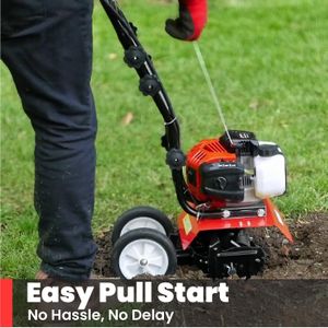 BU-KO 52cc Petrol Garden Tiller – 3HP 2-Stroke Soil Cultivator, Lightweight, Durable