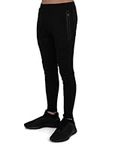 TCA Rapid Tracksuit Bottoms Boys' Gym Running Joggers for Boys Jogging Bottoms with Zip Pockets - Black Stealth, 8-10 Years