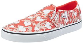 Vans Women's Asher Sneaker, Marble Hearts Red, 6.5 UK