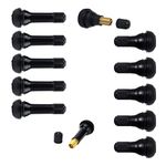 Pack of 12 Car Tire Valve Stem TR414 Cap Rubber Tire Tyre Valve Stem TR412 Replacement Tire Valve Stem with Dust Cap for Car Enthusiasts