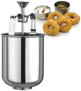 WhopperIndia Stainless Steel Doughnut, Donut and Meduvada Maker for Perfectly Shaped and Crispy
