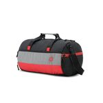 Harissons Trinity 28L Water Resistant Sports Duffel Gym Bag for Men & Women with Shoe Compartment & Yoga Mat Holder (Black & Red)