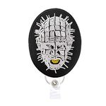 Hellraiser Badge Reels Retractable, with Alligator Clip and Key Ring, 24 inches Thick Pull Cord Horror Movie Fans Gift