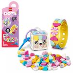 LEGO 41944 DOTS Candy Kitty Bracelet & Bag Tag, 2 in 1 Toy Jewellery Accessories DIY Craft Set for Girls and Boys, Cat Keyring Decorations Making Kit