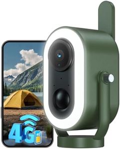 Xega 4G LTE Cellular Camping Camera Magnetic Built in SIM Card 2K HD Wireless Portable Camp Security Camera Outdoor 6000mAh Battery PIR Human Detection for RV/Camping/Travel/Picnic/Temporary Parking