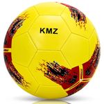 KMZ Kids Football Ball Size 5 - Small and Lightweight - Ideal Football Gifts for Boys - Soft Indoor&Outdoor Soccer Ball for Kids Training, Leather Football, Perfect for Futsal