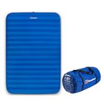 Berghaus Air 10 Double Self Inflating Camping Mat with Carry Bag and Repair Kit, Air Bed for 2 People, Compact Air Mattress, Camping Equipment (Blue)