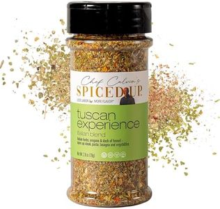Spiced Up Tuscan Experience Seasoning – Italian Herb Blend with Garlic, Fennel & Tomato – All-Purpose Mediterranean Spice Mix for Pasta, Steaks & Veggies – Vegan, Gluten-Free, Non-GMO – 4.4 oz