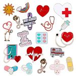 20 Pieces Nurse Enamel Pins Cute Brooch Pins Inspirational Cartoon Lapel Pins Badges Doctor Enamel Pin with Storage Bag for Nurses' Day Christmas Gifts Hat Jacket Bag Decor, Metal