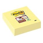 Post-it 101 x 101 mm Super Sticky Lined Notes - Canary Yellow (Pack of 3)