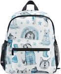 CHIFIGNO Funny Kid's Toddler Backpack Toddler School Backpacks Elementary Kindergarten Bag 3-7 Years Back to School, Cute Dogs, S, Travel Backpacks