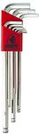 BONDHUS, BLX9MMB BRITEGUARD Long Series BALLEND HEX Key Set 1.5MM-10MM, 17099