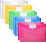 Mr. Pen- Plastic Envelopes, 10 Pack, A4, Letter Size, Assorted Colors, Plastic Envelopes with Snap Closure, Plastic Envelopes for Documents, Document Envelope, Poly Envelope, File Envelopes