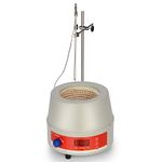 stonylab Electric Stirring Heating Mantle, Adjustable Heating and Stirring Electromantles Electrothermal Heating Mantle with Magnetic Stirrer Digital Temperature Control 110V/300℃ 250W, 500ml