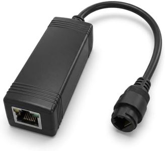 Gigabit PoE Converter, 48V to 24V/12V Step Down Converter, 24W Max 1A, IEEE 802.3at/af Compliant, 1000Mbps Voltage Reducer with Surge Protection for Non-Standard PoE Cameras