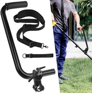 Upgraded Weed Eater Handle, String Trimmer Handle, Ergonomic Trimmer Grip with Trimmer Shoulder Harness, Weed Wacker Handle Lawn Trimmer Handle Grips for Trimmer, Lawn Care and Landscaping (Black)