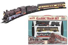 KandyToys Classic SupeRetro Electric Large Toy Train With Tracks | Battery Operated