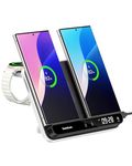 SwanScout Samsung Galaxy S25 Charger, Dual Induction Charger for Galaxy S25/S24/S23/S22/S21/Z Flip/Z Fold, Wireless Charger for Galaxy Watch 7/Ultra/6/5/4/3, SwanScout 710S