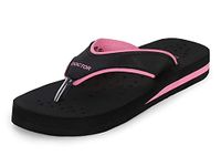 DOCTOR EXTRA SOFT Care Diabetic Orthopedic Pregnancy Flat Super Comfort Dr Flipflops and House Slippers For Women's and Girl's D-18-Black Pink-5 UK