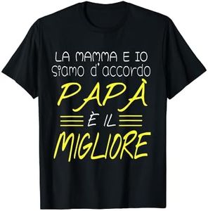 Festa Del Papà Migliore Del Mondo Figlio Figlia Padre maglia Maglietta