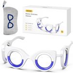 Motion Sickness Glasses Car Sickness Glasses Relieve Carsickness Airsickness Seasickness Portable Anti Nausea Car Sick Glasses Adults or Kids (Deep Blue Bag)