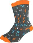 Good Luck Sock Men's Music Notes Socks, Adult