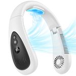 Neck Air Conditioner, Portable Neck Fan with Cooling Plate 360°Cooling Airflow, 5000mah Rechargeable USB Fan Hands Free Bladeless Wearable Foldable Mini Fan for Men Women Kids Home Office Outdoor