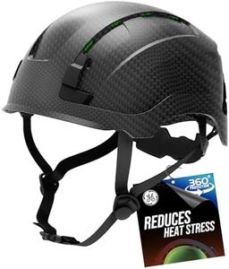 GE Safety Helmet: ANSI Type 2 Class C, Advanced Impact Technology Ultra Comfortable Memory Foam Heat Stress Reduction Compatible w/Accessories Adjustable Size Carbon Black Pattern Vented OSHA Approved