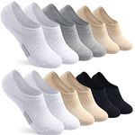 Blu Ninfee Trainer Ankle Socks Womens, 6 Pairs Cushioned Running Sports Invisible No Show Socks Men, Athletic Low Cut Gym Socks for Ladies Girls