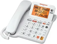 AT&T CL4940 Corded Standard Phone with Answering System and Backlit Display, White