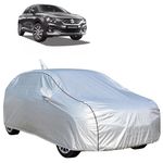 Pivalo 100% Waterproof Car Body Cover Compatible with Maruti Suzuki Baleno Triple Stitched Bottom Elastic Dustproof UV Heat Resistant Full Body Protection (Reflective Silver)