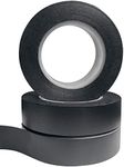 Wapodeai 3pcs Electrical Tape, Premium Black Electrical Tape, Flame Retardant Indoor Outdoor High Temperature Resistance Electric Tape, 0.62 in X 50 ft.