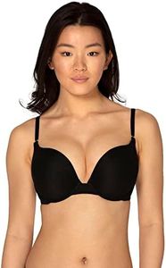 Smart & Sexy Women's Maximum Cleavage Underwire Push Up Bra, Available in Single and 2 Packs!, Black Hue (Mesh), 34A