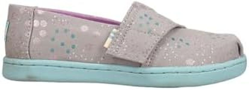 TOMS Kids Girl's Alpargata (Toddler/Little Kid) Drizzle Grey Superbloom Dot Print 4 Toddler M