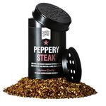 Holy Smoke BBQ Peppery Steak Rub, Tangy BBQ Rub, SPG Seasoning, Chili Garlic Salt and Pepper Seasoning, BBQ Seasoning, Steak Seasoning, Meat Rubs and Seasoning, BBQ Rubs and Spices, SPG Rub, 6oz