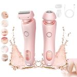 Luna Brazilian Shaver, Elorixa Shaver, Modira Shaver, Silk Glide Pro Electric Shaver for Women, Ipx7 Dry Wet Dual Portable Wireless, For Armpit,Private Parts,Legs,Arms(Pink)