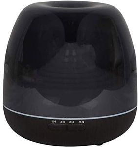 Allin Exporters 306BW 4 in 1 Ultrasonic Humidifier Aromatherapy Essential Oil Diffuser to Purify, Ionize, Humidify and Spread Aroma with 7 Different Color Changing LED Lights (500ml, Black Wood)