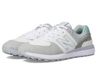 New Balance Women's 574 Greens v2 Golf Shoe, White/Grey, 8.5