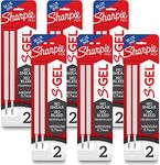 Sharpie S-Gel Refills, Blue Ink Gel Pen Refills, Medium Point (0.7mm), 6 Packs of 2ct, 12 Refills Total