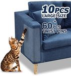 10 Pcs Furniture Protectors from Cats, Clear Self-Adhesive Cat Scratch Deterrent, Couch Protector 4 Pack X-Large (18"L 12"W) + 4 Pack Large (18"L 9"W) + 2 Pack (18"L 6"W) Cat Repellent for Furniture,