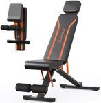700LBS Adjustable Weight Bench with Headrest - Bonvork Foldable Workout Bench Press with Thickened Steel for Home Gym,Incline Strength Training Exercise Bench for Full Body with 3 Sec Fast Folding