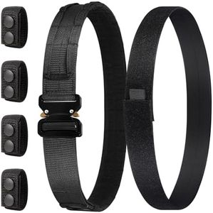 Senlleo 1.75" Tactical Duty Belt - Police/Military MOLLE Battle Belt with 4 Interchangeable Buckles - Heavy Duty Nylon Webbing for Men, Husband(Large)