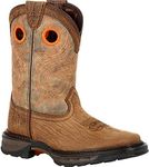 Durango Unisex-Child Lil Maverick Xp Western Boot, Dark Bay and Burnt Orange, 1 Little Kid