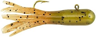 Berkley Powerbait Pre-Rigged Atomic Tubes Fishing Soft Bait, Grasshopper, 1/64 oz