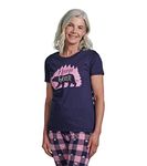 Little Blue House by Hatley Women's Short Sleeve Pajama Top, Nana Bear, X-Large