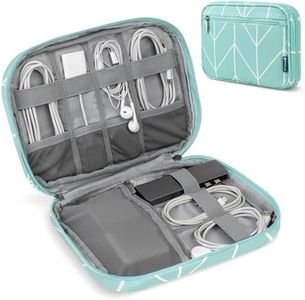 PAVILIA Soft Electronic Organizer Travel Case, Travel Cord Organizer Bag, Small Cable Tech Storage Pouch, Travel Accessories Essentials Must Haves for Mobile Phone, USB, Cord, Charger, Teal