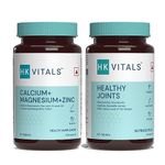 HealthKart hk vitals Calcium Magnesium & Zinc Tablets & Joint Support Tablets (60 Tablets Each) Combo Pack|For Joint Support & Bone Health