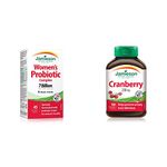 Jamieson Women's Probiotic Complex 7 Billion, 45 Veg caps & Cranberry Complex 250 mg - Vegetarian, Gluten-Free, 100 Count (Pack of 1)