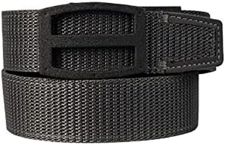 Nexbelt Tactical Ratchet EDC Titan Gun Belt - Cut to Fit Gun Belt for Men - PreciseFit Nylon Reinforced Belt with 1 1/2" Width Strap - Grey